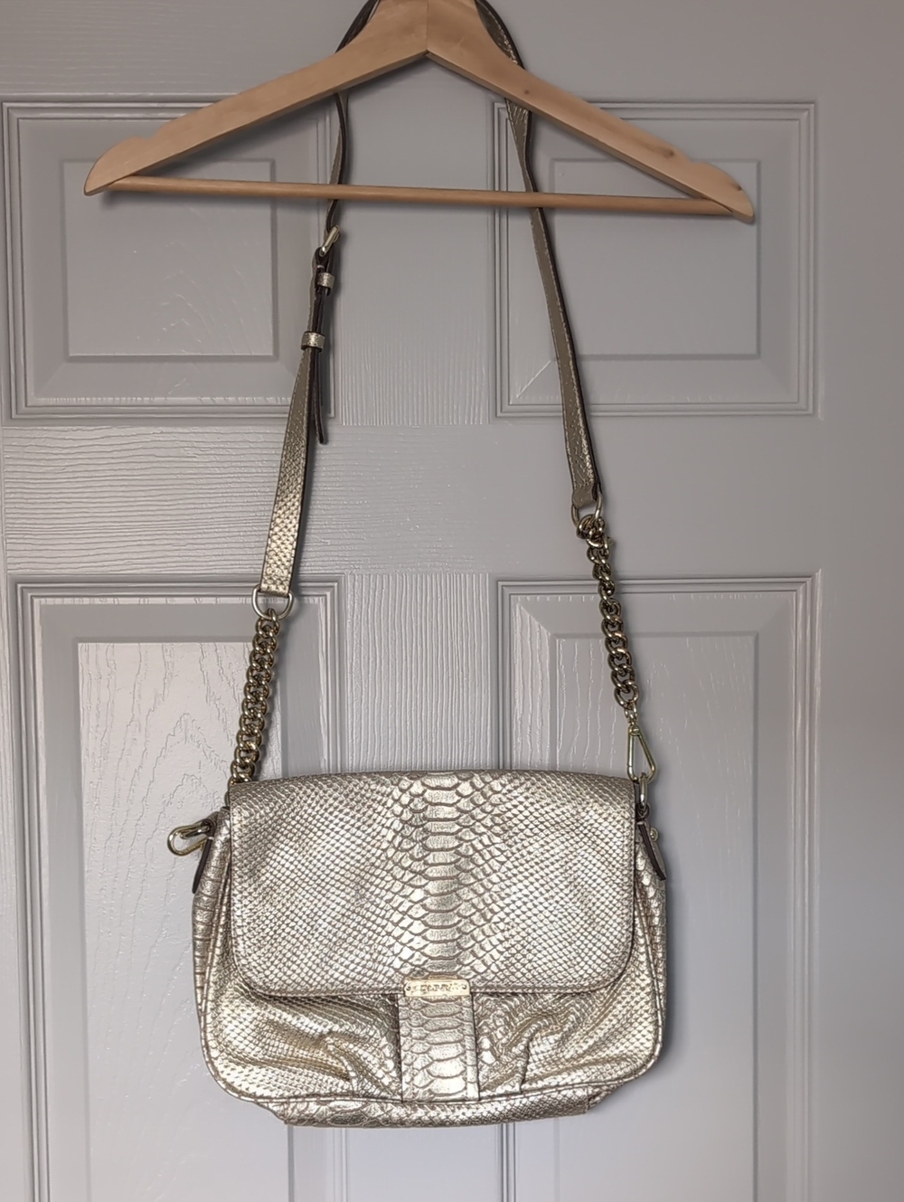 Metallic Gold DKNY Crossbody Shoulder Bag - Women